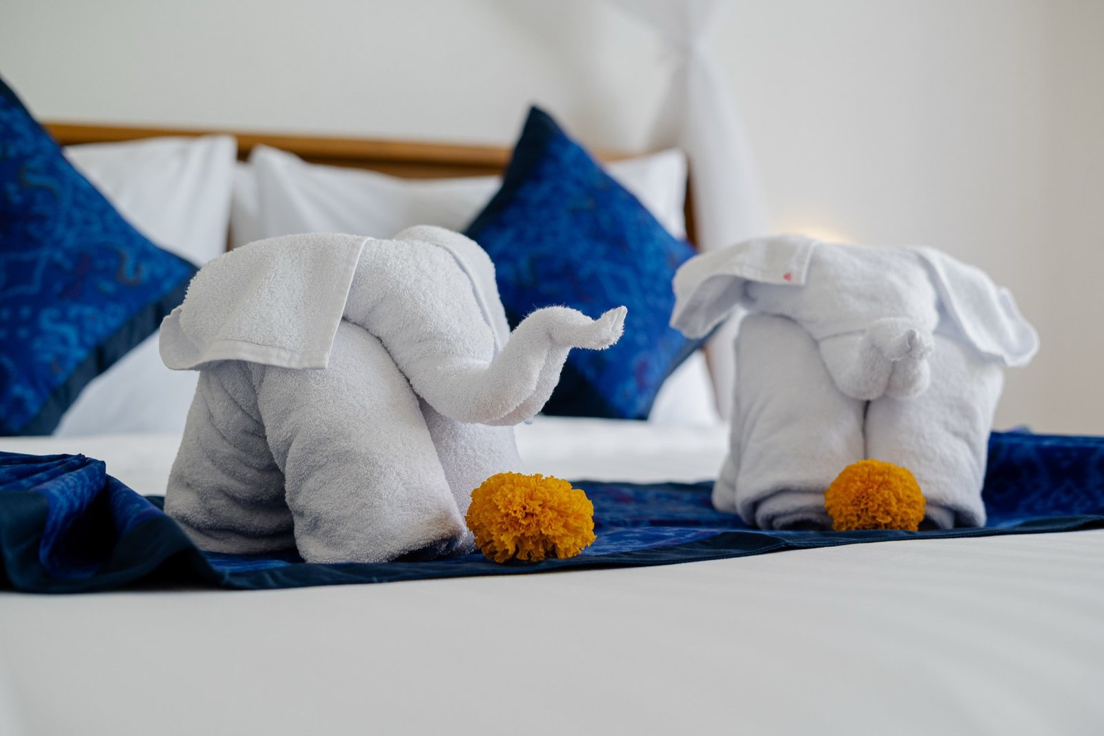 Cahyana Tibuah - elephant towel art, close up