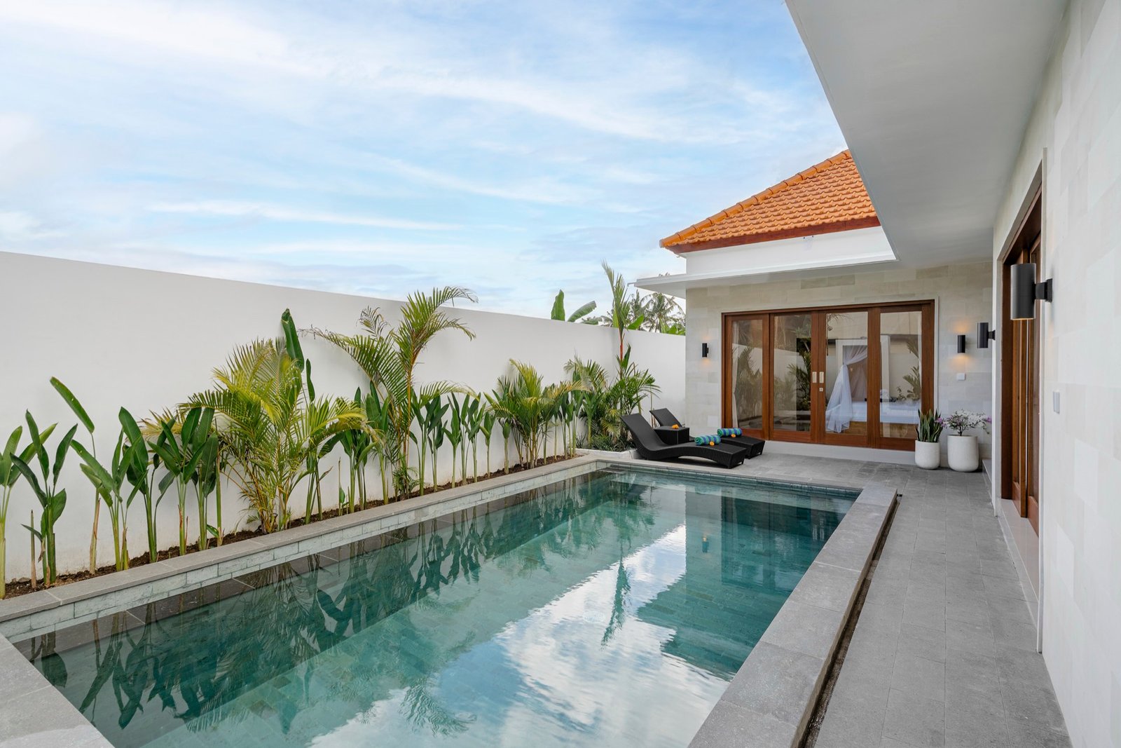 Cahyana Tibuah - sun loungers beside the private pool (1)